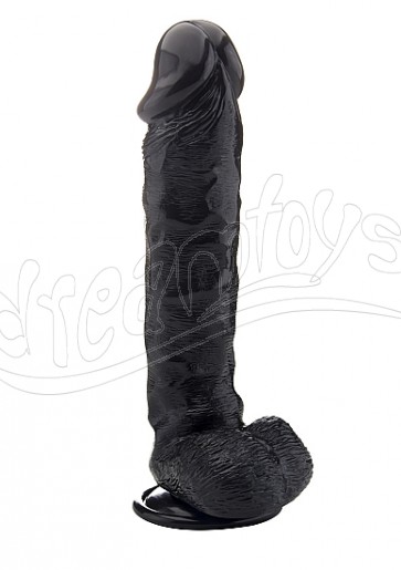 Realistic Cock - With Scrotum - 13,4 Inch - Black