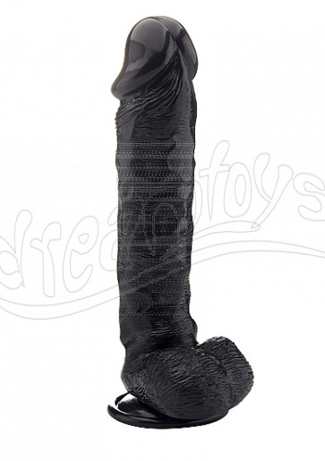 Realistic Cock - With Scrotum - 13,4 Inch - Black