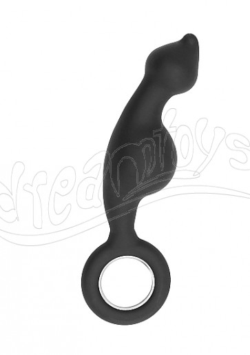 No. 62 - Dildo With Metal Ring - Black