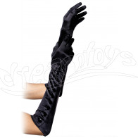 Satin Gloves With Snap Button OS